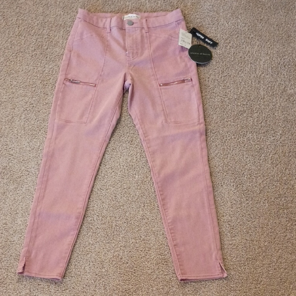 Articles Of Society Pink Skinny Cargo Pants
